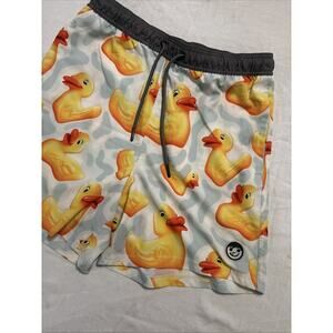 MENS NEFF RUBBER DUCK DRAWSTRING SWIM BOARD SHORTS TRUNKS SIZE L